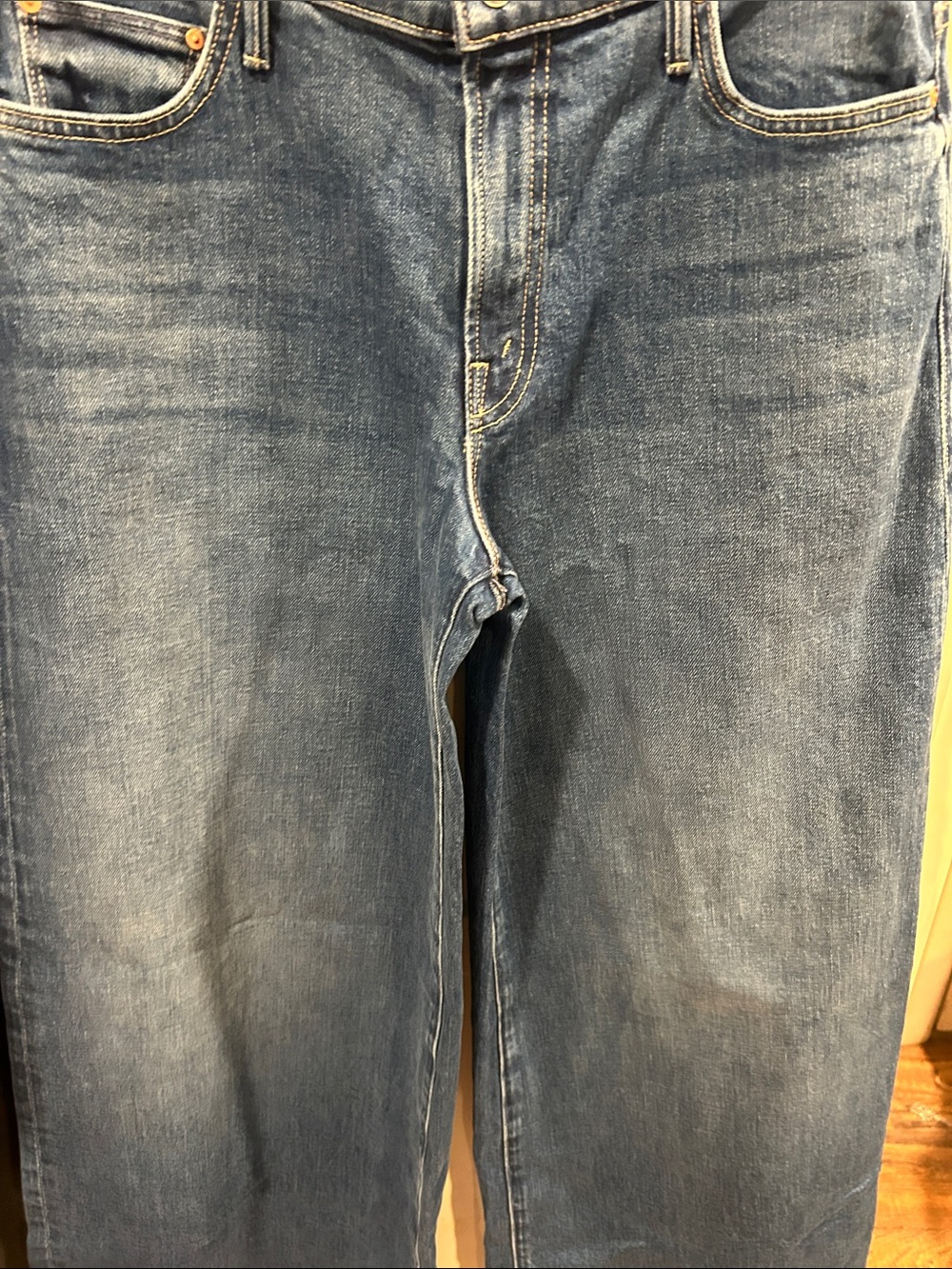 Mother Wide-Leg Blue Denim Jeans - Picture 3 of 16